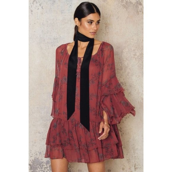 Free People Dresses & Skirts - Free People Sunsetter Floral Boho Tunic Dress Size Small